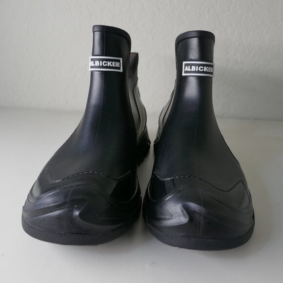 Albicker Black Waterproof Pull-On Ankle Rain Boots 47 EUR Men’s 12-12.5 US - Picture 4 of 12